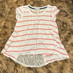 Striped shirt with laced open back!